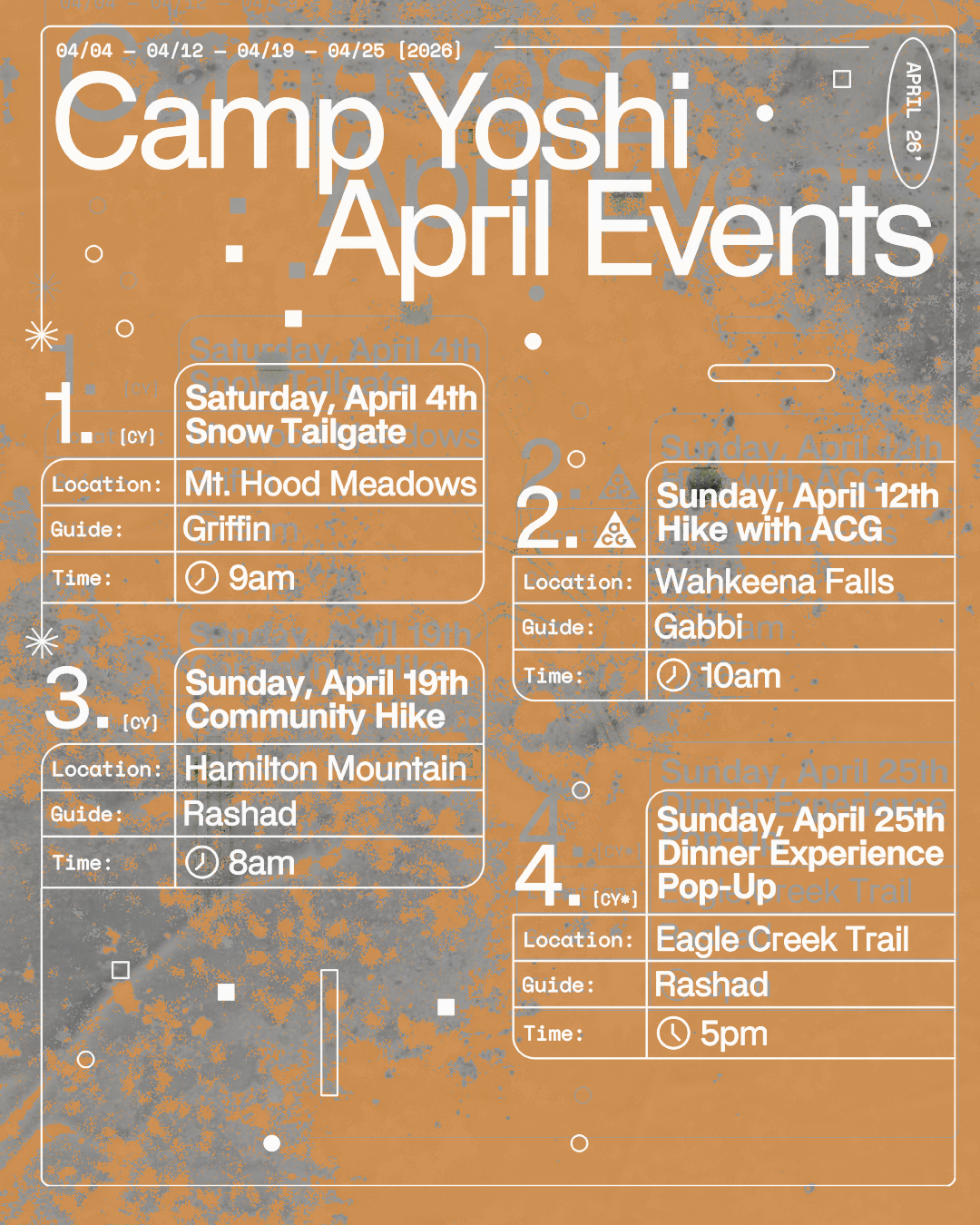 2026 04 04 : Snow Tailgate — Mt. Hood Meadows